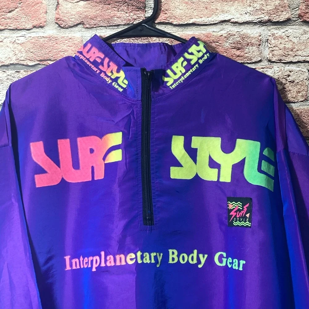 Surf Style Vintage 90’s Jacket Interplanetary Body Gear Purple ‘One Size’